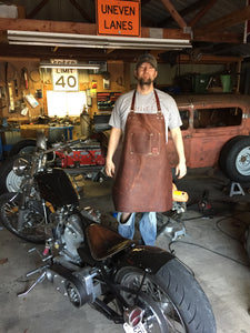 Leather welding bbq apron