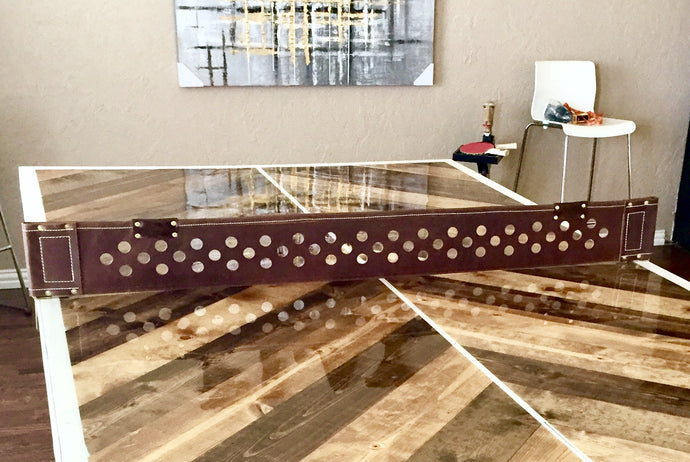 Custom Leather Ping Pong Table Net
