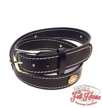 Load image into Gallery viewer, 12-Gauge Shotgun Shell - Mens Leather Belt - Full House Custom Leather