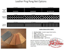Load image into Gallery viewer, Custom Leather Ping Pong Table Net - Leather