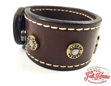 Load image into Gallery viewer, Pocket Aces and .45's - Leather Wrist Cuff - Full House Custom Leather
