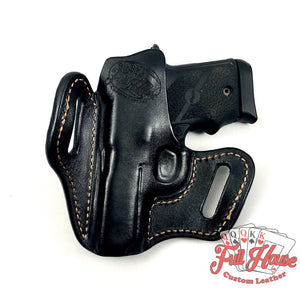 Sig Sauer P938 9mm - Black Leather Pancake Holster (OWB) - Full House Custom Leather