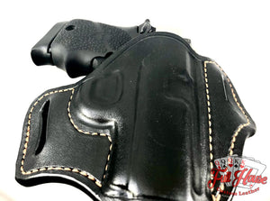 Sig Sauer P938 9mm - Black Leather Pancake Holster (OWB) - Full House Custom Leather