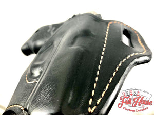 Sig Sauer P938 9mm - Black Leather Pancake Holster (OWB) - Full House Custom Leather
