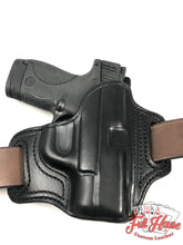 Load image into Gallery viewer, Smith &amp; Wesson M&amp;P Shield .45 - Black Leather Pancake Holster (OWB) - Full House Custom Leather