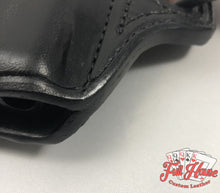 Load image into Gallery viewer, Smith &amp; Wesson M&amp;P Shield .45 - Black Leather Pancake Holster (OWB) - Full House Custom Leather