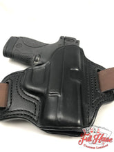 Load image into Gallery viewer, Smith &amp; Wesson M&amp;P Shield .45 - Black Leather Pancake Holster (OWB) - Full House Custom Leather