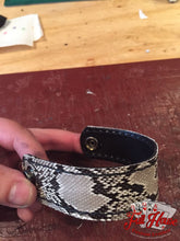 Load image into Gallery viewer, SnakeSkin - Leather Wrist Cuff - Full House Custom Leather