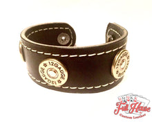 Load image into Gallery viewer, 12-Gauge Shotgun Shell - Leather Wrist Cuff - Full House Custom Leather