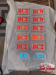 2 Piece Horizontal Passport Id Tags (Sides) - 2X3.5 Fire Fighter Gear