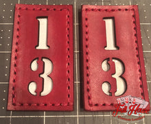 Load image into Gallery viewer, 2 Piece Passport ID Tags - Dallas Style (4&quot; Sides) - 2&quot;x4&quot; - Full House Custom Leather