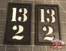 Load image into Gallery viewer, 2 Piece Passport ID Tags - Dallas Style (4&quot; Sides) - 2&quot;x4&quot; - Full House Custom Leather