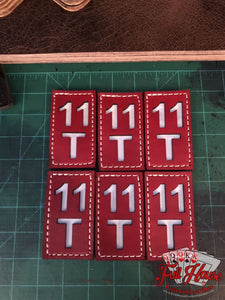 2 Piece Passport ID Tags - Dallas Style (4" Sides) - 2"x4" - Full House Custom Leather