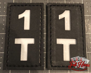 2 Piece Passport ID Tags (Sides) - 2"x3.5" - Full House Custom Leather