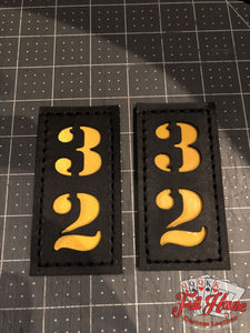 2 Piece Passport ID Tags (Sides) - 2"x3.5" - Full House Custom Leather