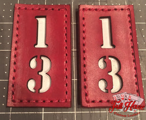 2 Piece Passport ID Tags (Sides) - 2"x3.5" - Full House Custom Leather