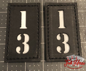 2 Piece Passport ID Tags (Sides) - 2"x3.5" - Full House Custom Leather