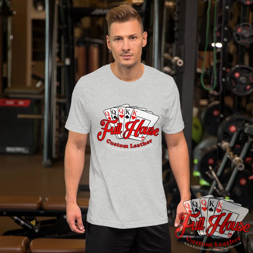 Athletic Grey Logo T-Shirt - Full House Custom Leather