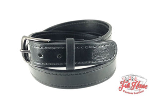 Black English Bridle - Mens Full Grain Leather Belt - Full House Custom Leather