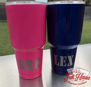 BYOT - Tumbler - 2-Sided Engraving - Full House Custom Leather