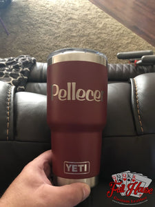 BYOT - Tumbler Engraving - Name Only - Full House Custom Leather