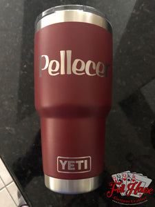 BYOT - Tumbler Engraving - Name Only - Full House Custom Leather