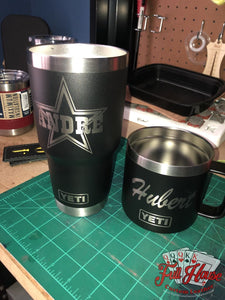 BYOT - Tumbler Engraving - Name Only - Full House Custom Leather