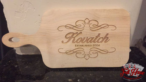 Custom Engraved Maple Cheese Boards - Full House Custom Leather
