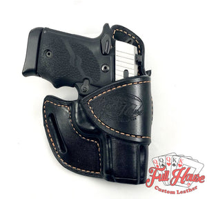 Sig Sauer P938 9mm - Black Leather Avenger Holster (OWB) - Full House Custom Leather