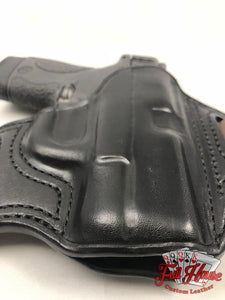 Smith & Wesson M&P Shield .45 - Black Leather Pancake Holster (OWB) - Full House Custom Leather