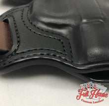 Load image into Gallery viewer, Smith &amp; Wesson M&amp;P Shield .45 - Black Leather Pancake Holster (OWB) - Full House Custom Leather
