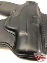 Load image into Gallery viewer, Smith &amp; Wesson M&amp;P Shield 9mm - Black Leather Pancake Holster (OWB) - Full House Custom Leather